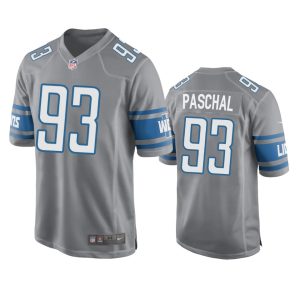 Josh Paschal Detroit Lions Silver Game Jersey