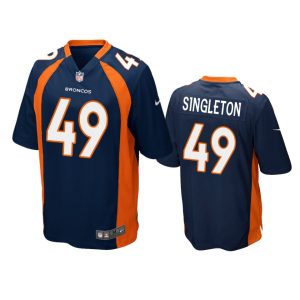 Alex Singleton Denver Broncos Navy Game Jersey