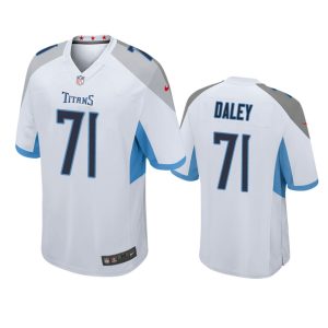 Dennis Daley Tennessee Titans White Game Jersey