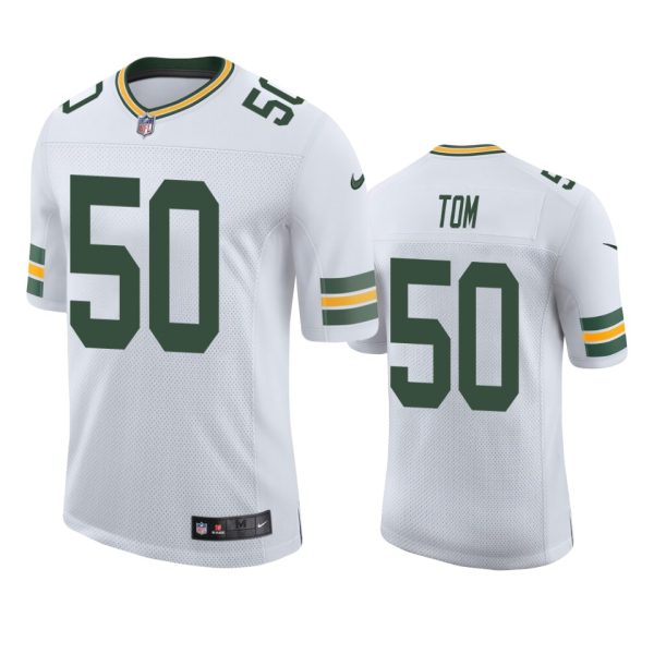 Zach Tom Green Bay Packers White Vapor Limited Jersey