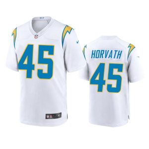 Zander Horvath Los Angeles Chargers White Game Jersey