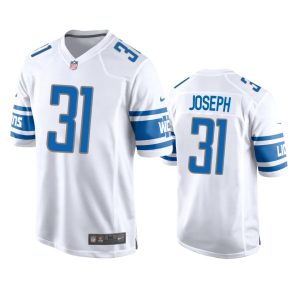 Kerby Joseph Detroit Lions White Game Jersey