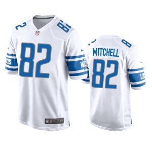 James Mitchell Detroit Lions White Game Jersey