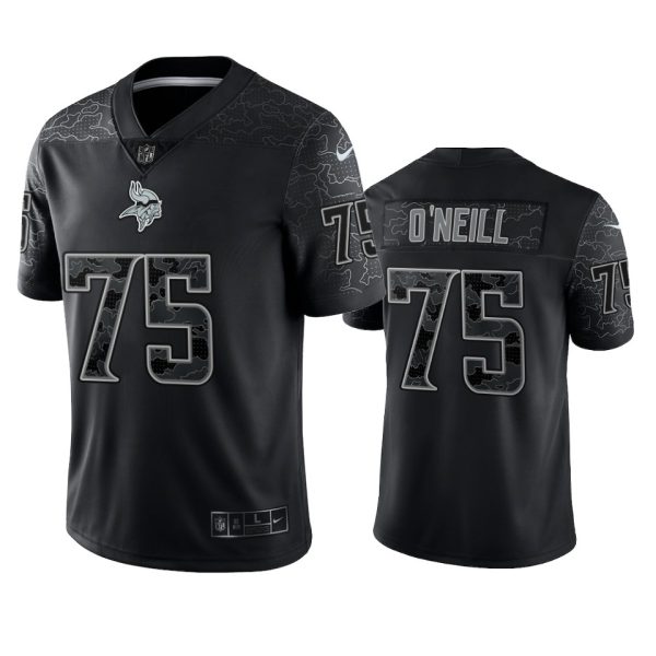 Brian O'neill Minnesota Vikings Black Reflective Limited Jersey