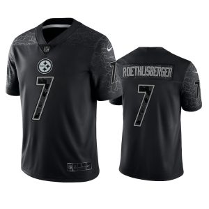 Ben Roethlisberger Pittsburgh Steelers Black Reflective Limited Jersey