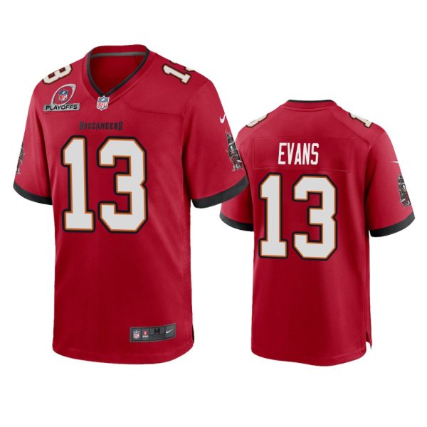 Mike Evans Tampa Bay Buccaneers Red 2021 NFL Playoffs Patch Jersey