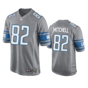James Mitchell Detroit Lions Silver Game Jersey