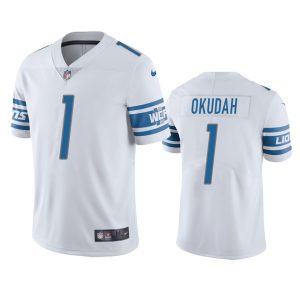 Jeff Okudah Detroit Lions White Vapor Limited Jersey