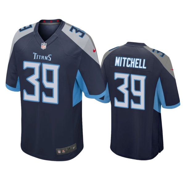 Terrance Mitchell Tennessee Titans Navy Game Jersey