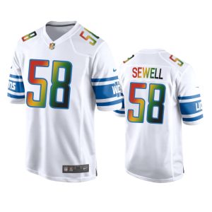 Penei Sewell Detroit Lions White Juneteenth Freedom Day Jersey