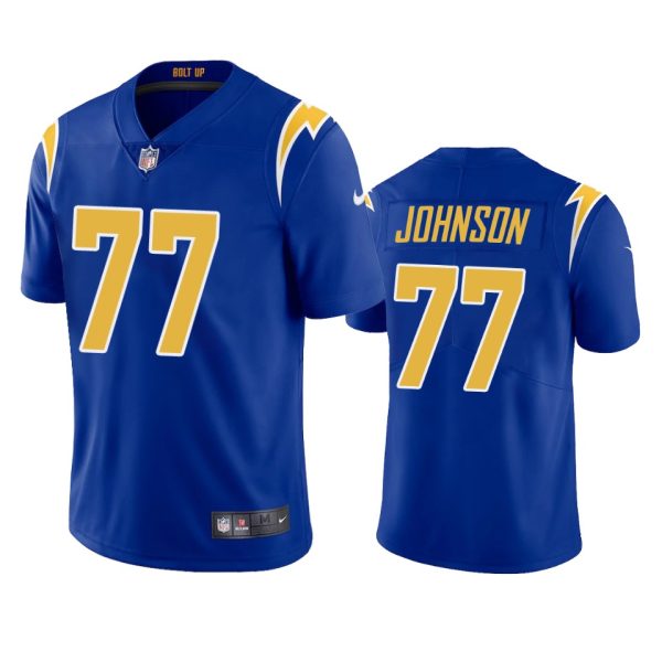 Zion Johnson Los Angeles Chargers Royal Alternate Vapor Limited Jersey