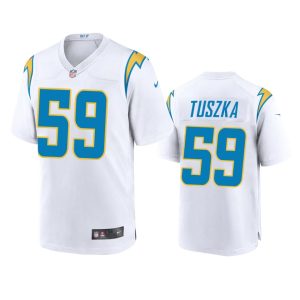 Derrek Tuszka Los Angeles Chargers White Game Jersey