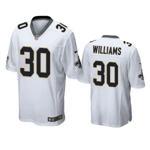 Jamaal Williams New Orleans Saints White Game Jersey