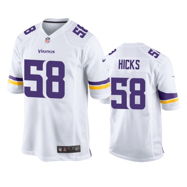 Jordan Hicks Minnesota Vikings White Game Jersey