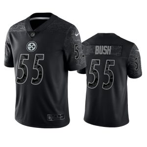 Devin Bush Pittsburgh Steelers Black Reflective Limited Jersey