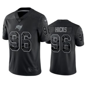 Akiem Hicks Tampa Bay Buccaneers Black Reflective Limited Jersey