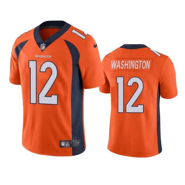 Montrell Washington Denver Broncos Orange Vapor Limited Jersey