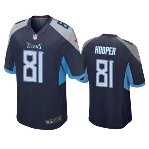 Austin Hooper Tennessee Titans Navy Game Jersey