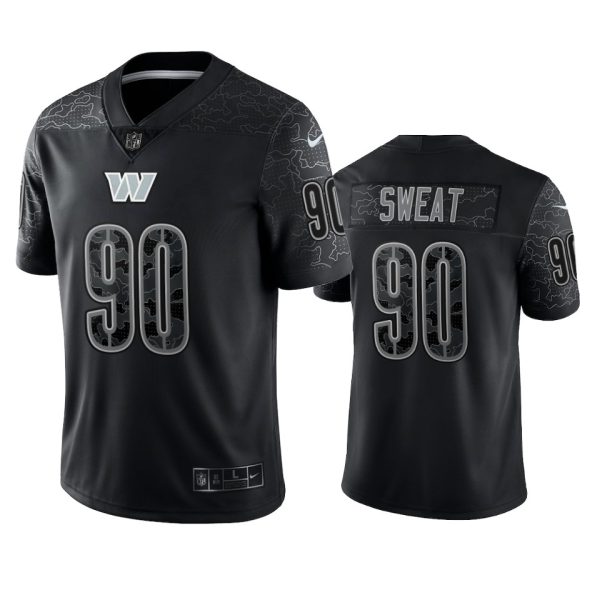 Montez Sweat Washington Commanders Black Reflective Limited Jersey