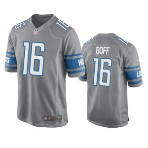 Jared Goff Detroit Lions Silver Game Jersey