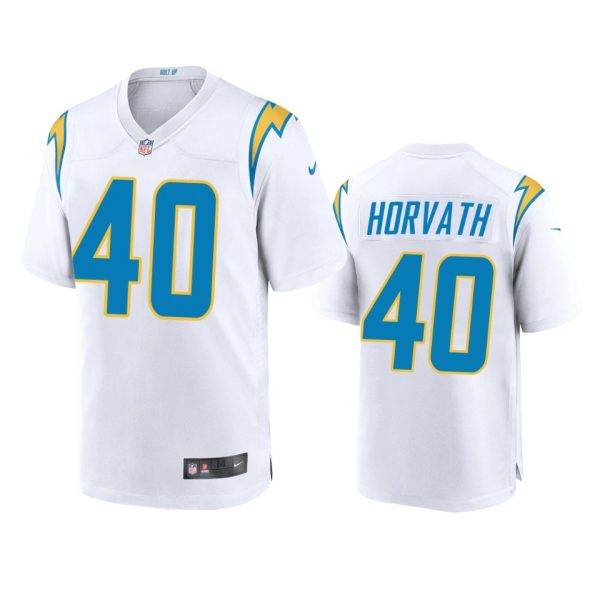 Zander Horvath Los Angeles Chargers White Game Jersey