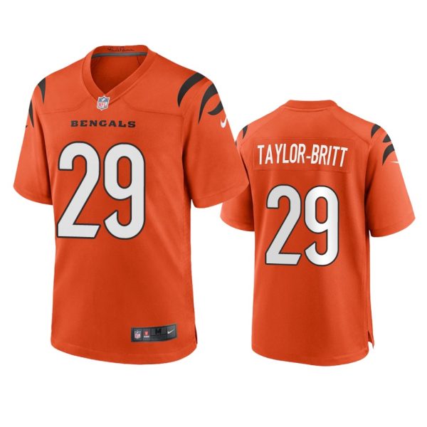 Cam Taylor-Britt Cincinnati Bengals Orange Game Jersey