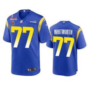 Andrew Whitworth Los Angeles Rams Royal 2021 Walter Payton NFL Man of the Year Award Game Jersey