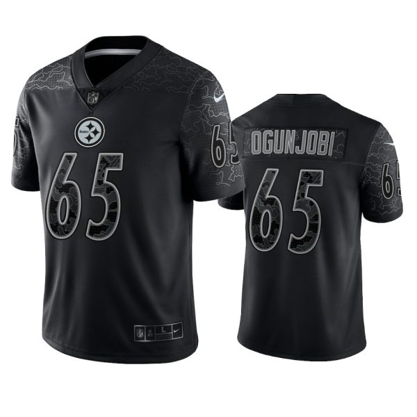 Larry Ogunjobi Pittsburgh Steelers Black Reflective Limited Jersey