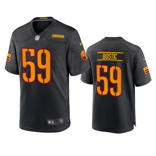 Jon Bostic Washington Commanders Black Alternate Game Jersey