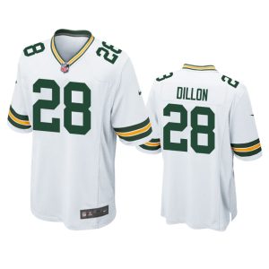 A.J. Dillon Green Bay Packers White Game Jersey