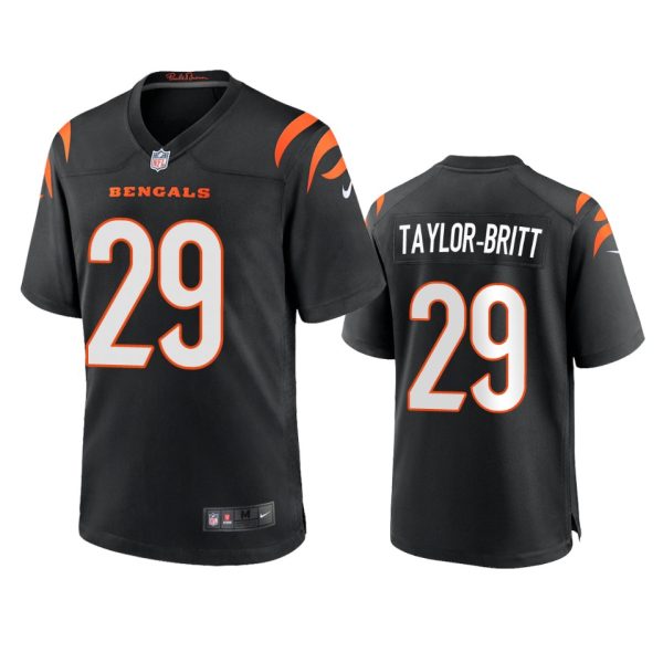 Cam Taylor-Britt Cincinnati Bengals Black Game Jersey