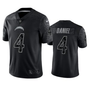 Chase Daniel Los Angeles Chargers Black Reflective Limited Jersey