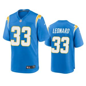 Deane Leonard Los Angeles Chargers Powder Blue Game Jersey