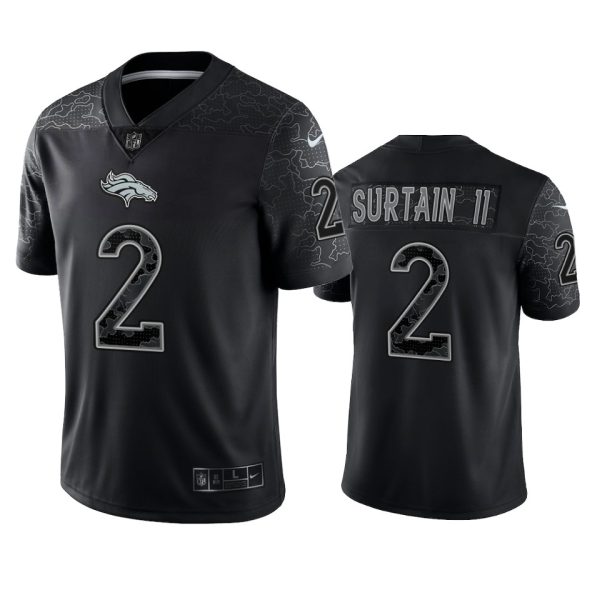 Patrick Surtain II Denver Broncos Black Reflective Limited Jersey