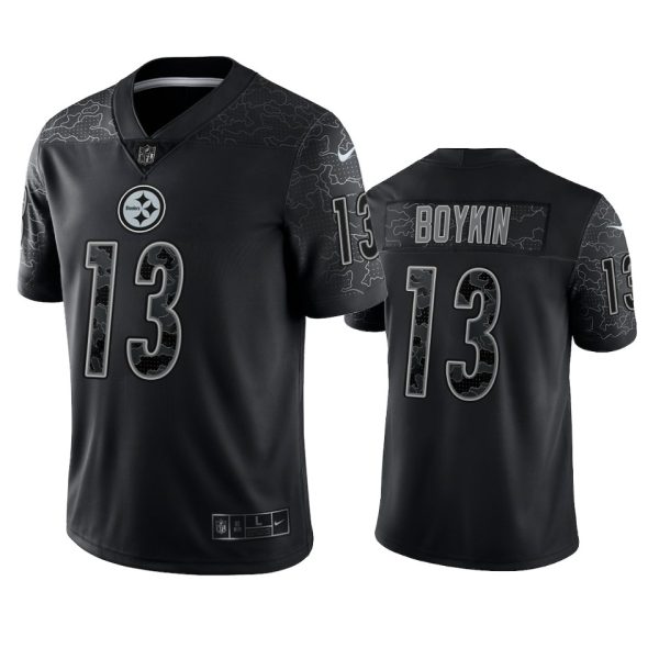 Miles Boykin Pittsburgh Steelers Black Reflective Limited Jersey