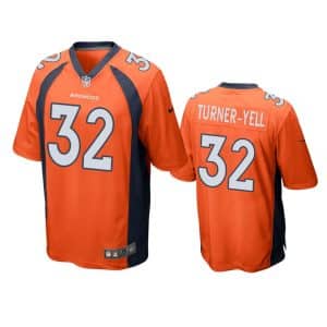 Delarrin Turner-Yell Denver Broncos Orange Game Jersey