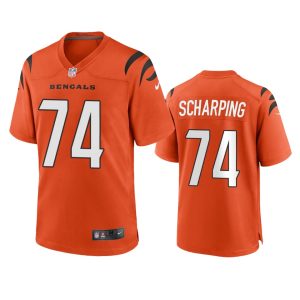 Max Scharping Cincinnati Bengals Orange Game Jersey