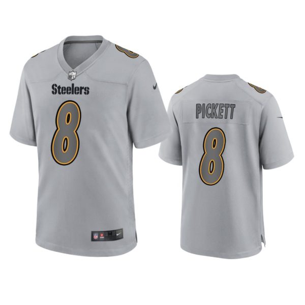 Kenny Pickett Pittsburgh Steelers Gray Atmosphere Fashion Game Jersey