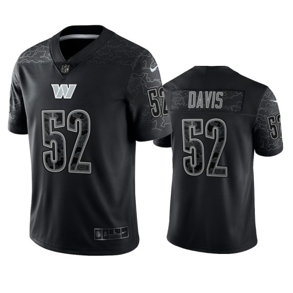 Jamin Davis Washington Commanders Black Reflective Limited Jersey