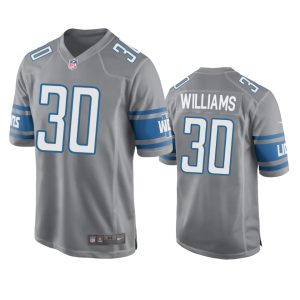 Jamaal Williams Detroit Lions Silver Game Jersey