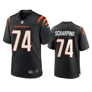 Max Scharping Cincinnati Bengals Black Game Jersey