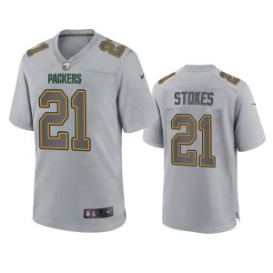 Eric Stokes Green Bay Packers Gray Atmosphere Fashion Game Jersey