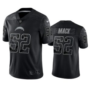 Khalil Mack Los Angeles Chargers Black Reflective Limited Jersey