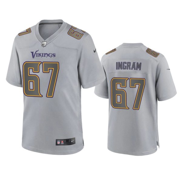 Ed Ingram Minnesota Vikings Gray Atmosphere Fashion Game Jersey