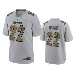 Najee Harris Pittsburgh Steelers Gray Atmosphere Fashion Game Jersey