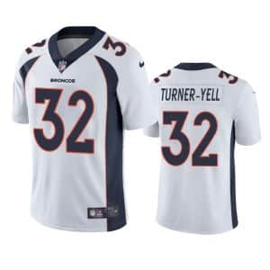 Delarrin Turner-Yell Denver Broncos White Vapor Limited Jersey